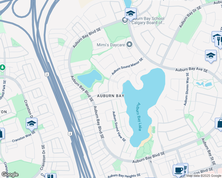 map of restaurants, bars, coffee shops, grocery stores, and more near in Calgary