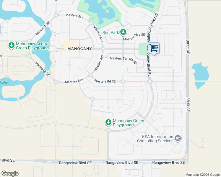 map of restaurants, bars, coffee shops, grocery stores, and more near 212 Magnolia Heath Southeast in Calgary