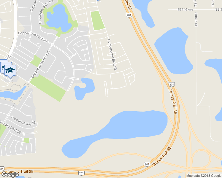 map of restaurants, bars, coffee shops, grocery stores, and more near 99 Copperstone Park Southeast in Calgary