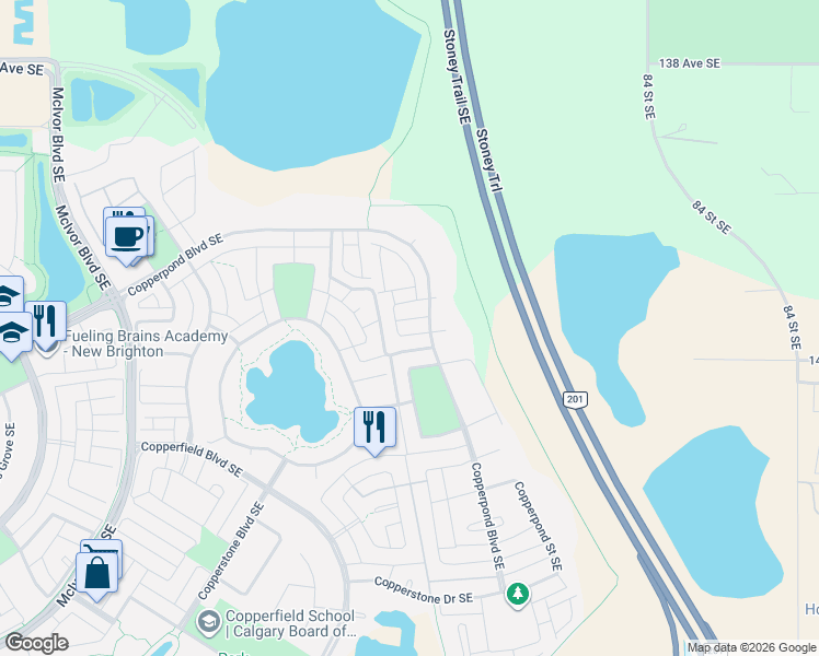 map of restaurants, bars, coffee shops, grocery stores, and more near in Calgary