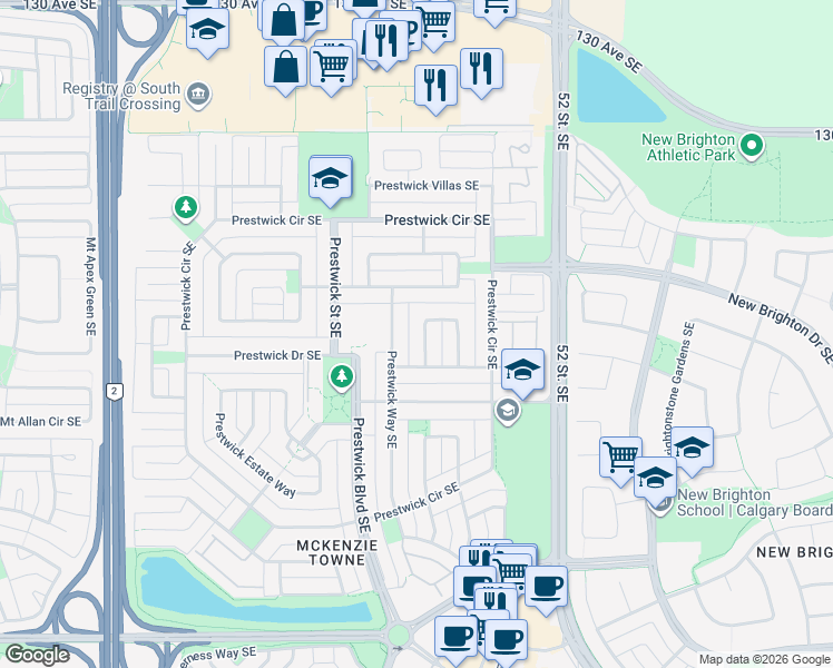 map of restaurants, bars, coffee shops, grocery stores, and more near in Calgary