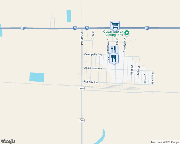 map of restaurants, bars, coffee shops, grocery stores, and more near 203 Grey Street in Cupar