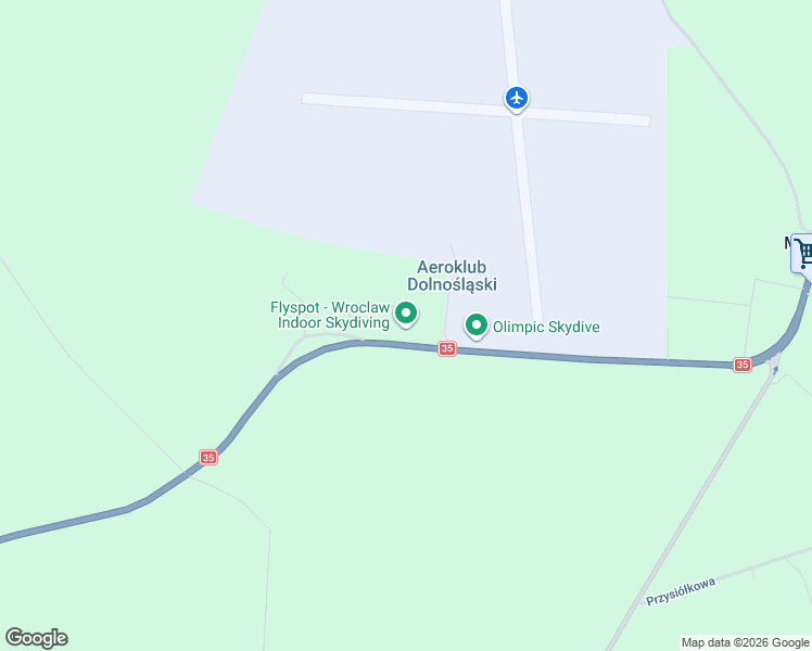 map of restaurants, bars, coffee shops, grocery stores, and more near 8 Lotnicza in Mirosławice