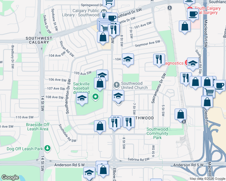 10690 Elbow Drive Southwest, Calgary AB Walk Score