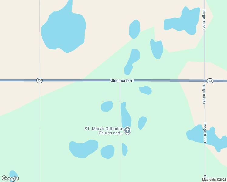 map of restaurants, bars, coffee shops, grocery stores, and more near Glenmore View Road in Division No. 6
