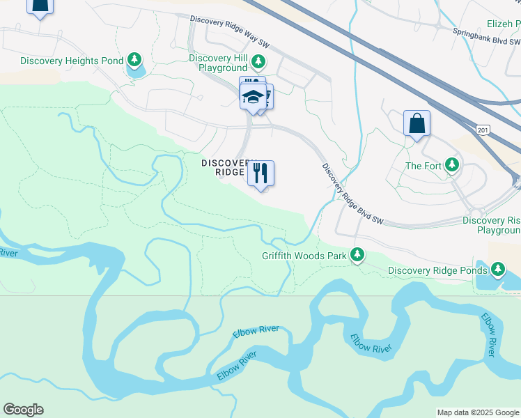 map of restaurants, bars, coffee shops, grocery stores, and more near in Calgary