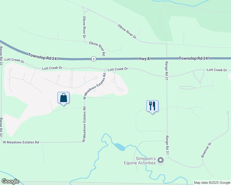 map of restaurants, bars, coffee shops, grocery stores, and more near 153 Glyde Park in Calgary