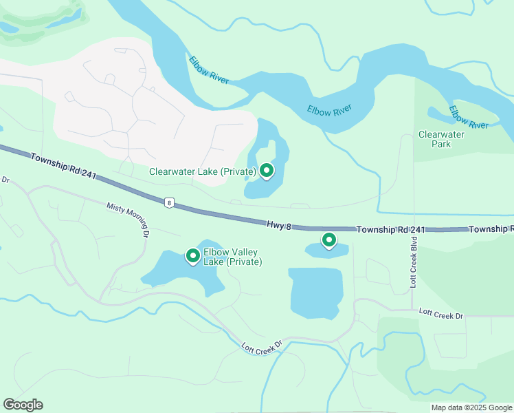 map of restaurants, bars, coffee shops, grocery stores, and more near Clearwater Drive in Calgary