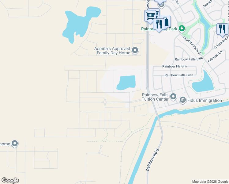 map of restaurants, bars, coffee shops, grocery stores, and more near Rainbow Road in Division No. 6