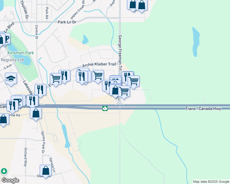 map of restaurants, bars, coffee shops, grocery stores, and more near 125 Ranch Market in Strathmore