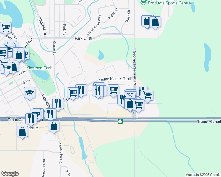 map of restaurants, bars, coffee shops, grocery stores, and more near 267 - 275 Ranch Ridge Meadow in Strathmore