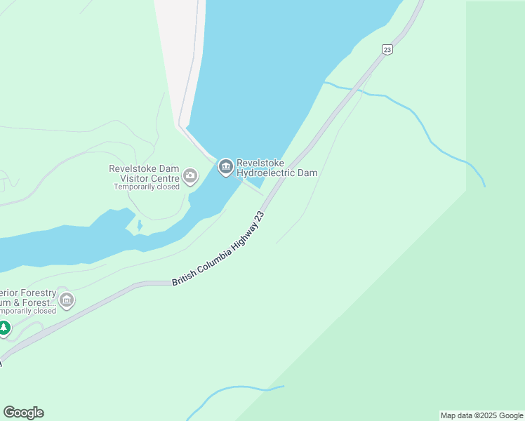 map of restaurants, bars, coffee shops, grocery stores, and more near Big Bend Highway in Revelstoke