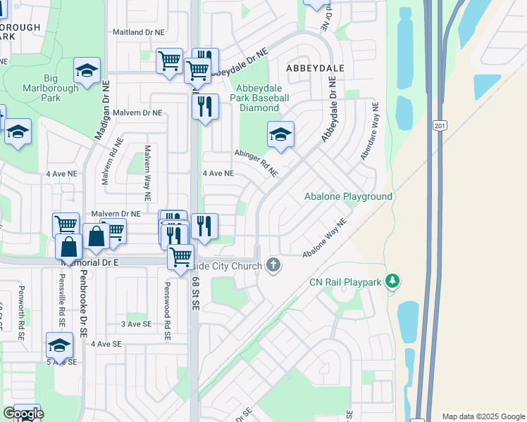 1174 Abbeydale Drive Northeast, Calgary AB Walk Score