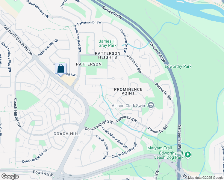 map of restaurants, bars, coffee shops, grocery stores, and more near in Calgary