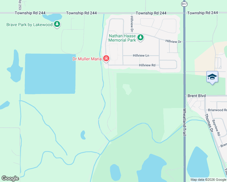 map of restaurants, bars, coffee shops, grocery stores, and more near 1245 Hillcrest Manor Estates in Strathmore