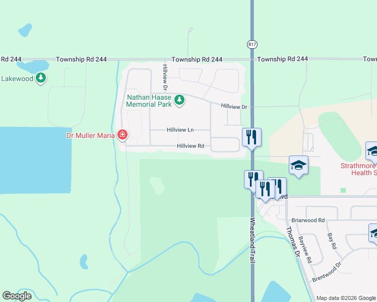 map of restaurants, bars, coffee shops, grocery stores, and more near 87 Hillview Road in Strathmore