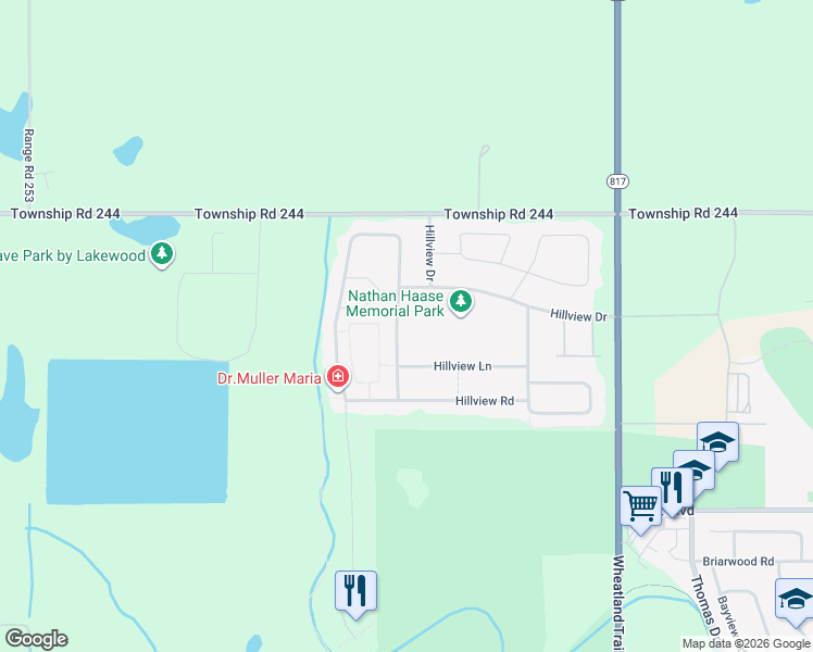 map of restaurants, bars, coffee shops, grocery stores, and more near 248 Hillcrest Boulevard in Strathmore