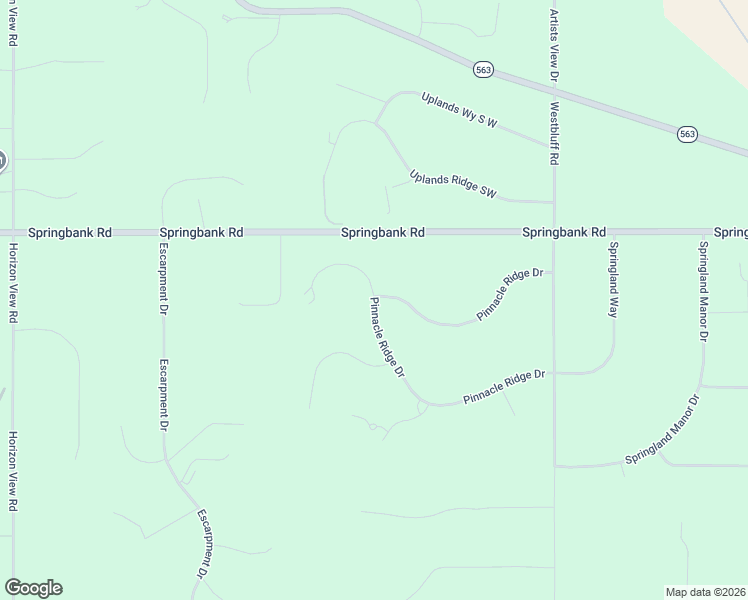 map of restaurants, bars, coffee shops, grocery stores, and more near 35 Pinnacle Ridge Dr in Calgary