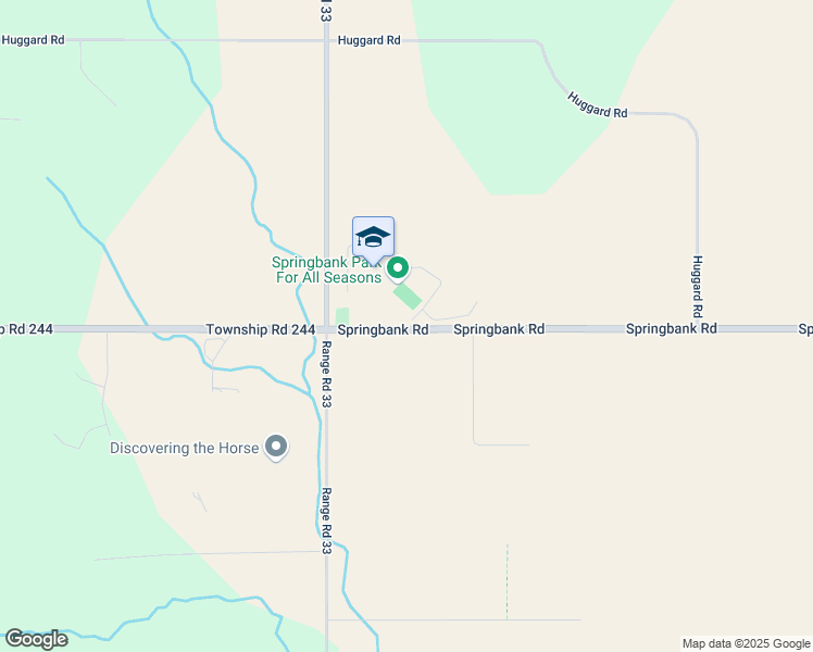 map of restaurants, bars, coffee shops, grocery stores, and more near 32226 Springbank Road in Calgary