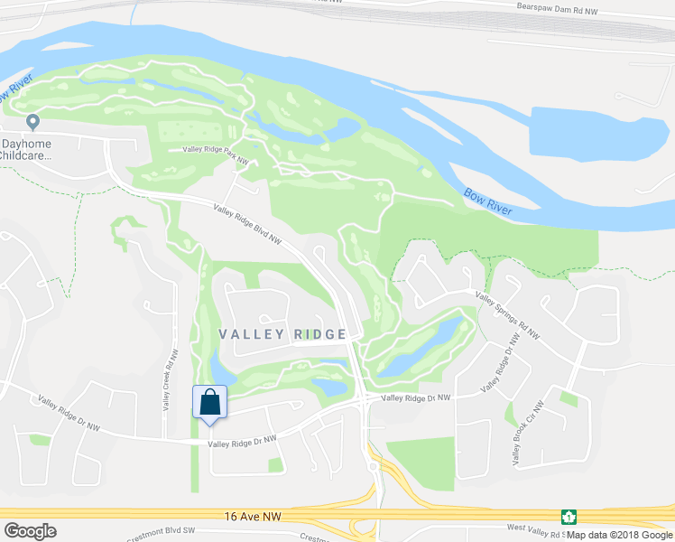 map of restaurants, bars, coffee shops, grocery stores, and more near 88 Valley Ridge Point Northwest in Calgary