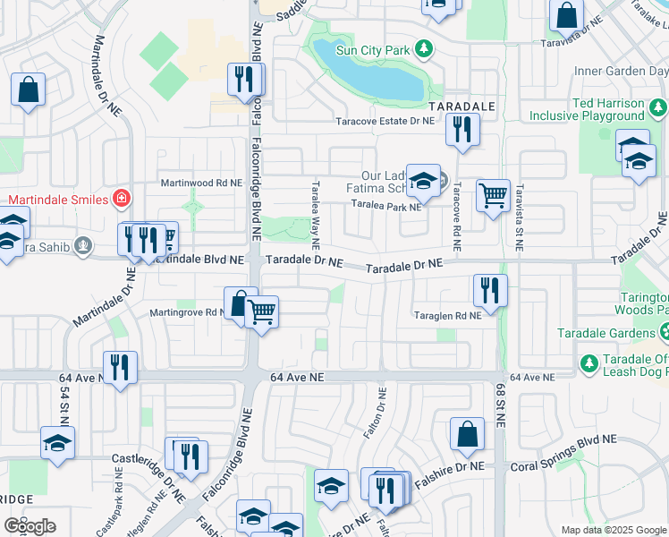 105 Taradale Drive Northeast, Calgary AB Walk Score