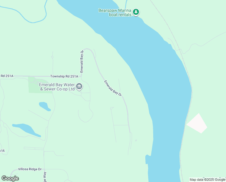map of restaurants, bars, coffee shops, grocery stores, and more near Emerald Bay Drive in Calgary