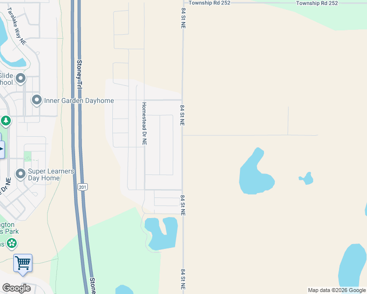 map of restaurants, bars, coffee shops, grocery stores, and more near 6501 84 Street Northeast in Calgary