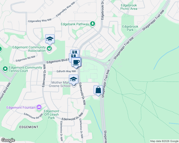 map of restaurants, bars, coffee shops, grocery stores, and more near in Calgary