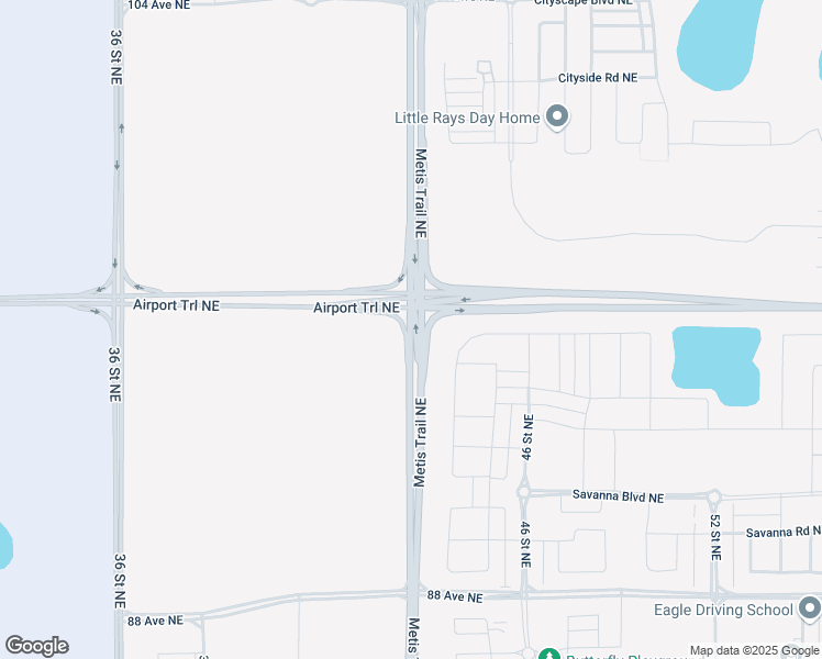 map of restaurants, bars, coffee shops, grocery stores, and more near Metis Trail Northeast in Calgary