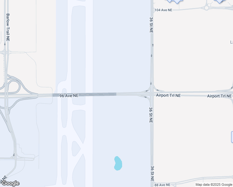 map of restaurants, bars, coffee shops, grocery stores, and more near Airport Trail Northeast in Calgary