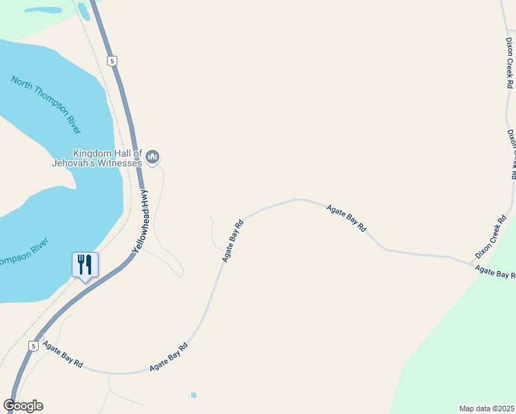 map of restaurants, bars, coffee shops, grocery stores, and more near 4052 Agate Bay Road in Barrière