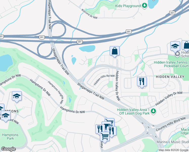 map of restaurants, bars, coffee shops, grocery stores, and more near in Calgary