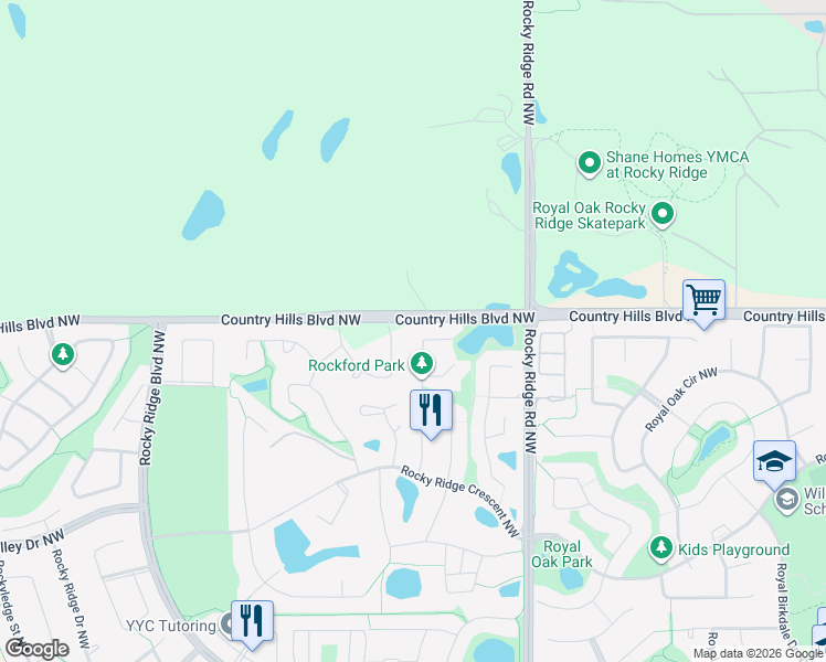 map of restaurants, bars, coffee shops, grocery stores, and more near in Calgary