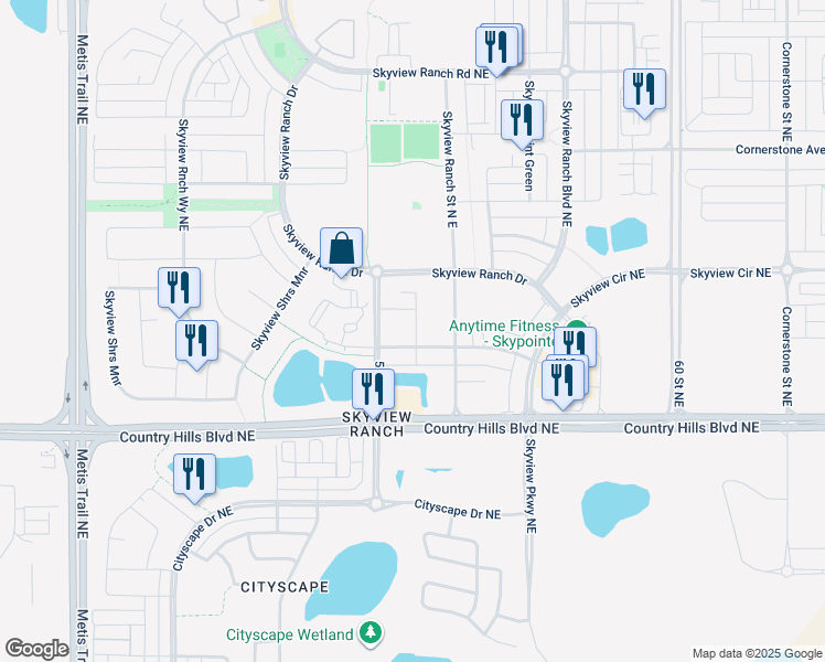 map of restaurants, bars, coffee shops, grocery stores, and more near in Calgary