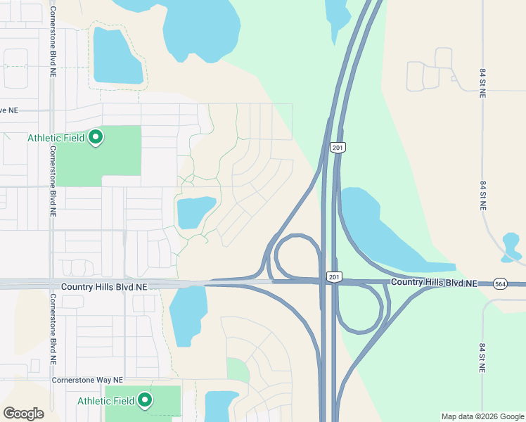 map of restaurants, bars, coffee shops, grocery stores, and more near Stoney Trail Northeast in Calgary