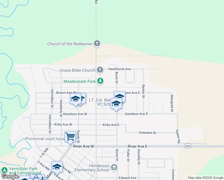 map of restaurants, bars, coffee shops, grocery stores, and more near in Dauphin