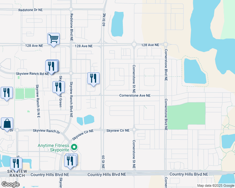 map of restaurants, bars, coffee shops, grocery stores, and more near in Calgary