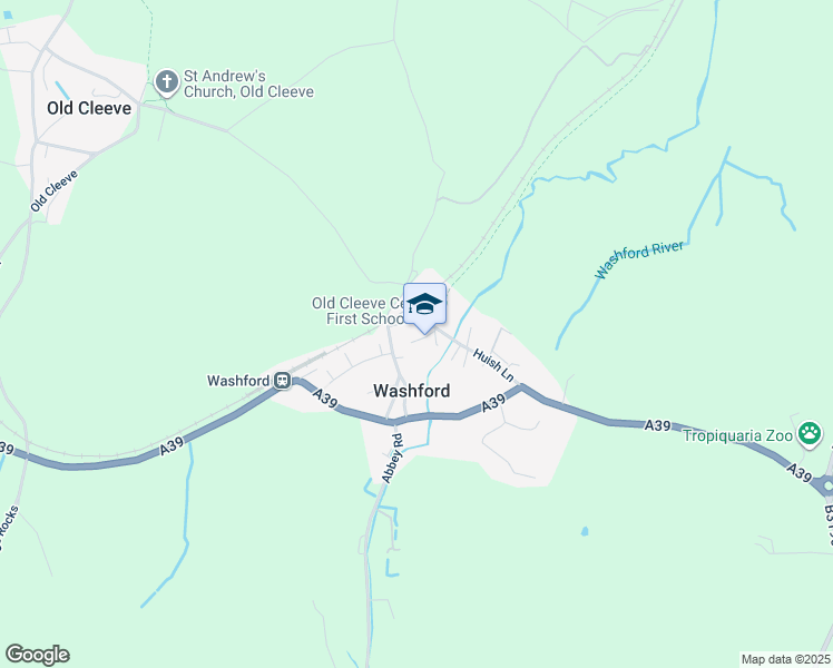 map of restaurants, bars, coffee shops, grocery stores, and more near in Washford