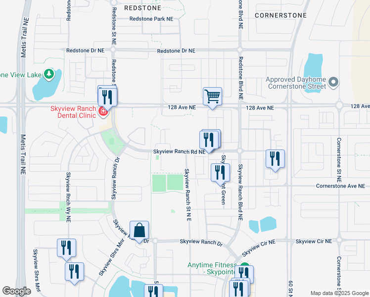 map of restaurants, bars, coffee shops, grocery stores, and more near in Calgary