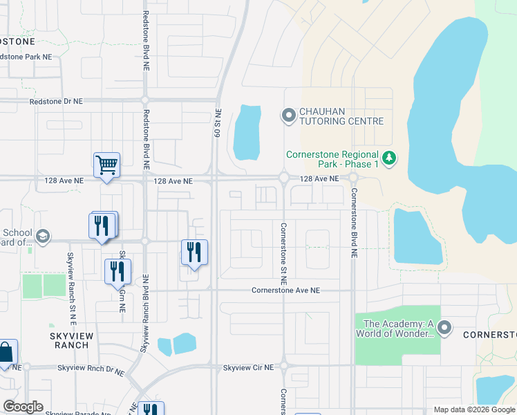 map of restaurants, bars, coffee shops, grocery stores, and more near in Calgary