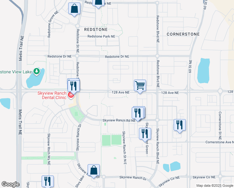 map of restaurants, bars, coffee shops, grocery stores, and more near in Calgary
