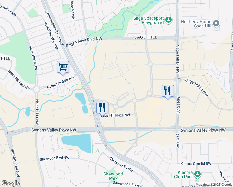 map of restaurants, bars, coffee shops, grocery stores, and more near in Calgary