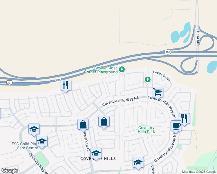 map of restaurants, bars, coffee shops, grocery stores, and more near in Calgary