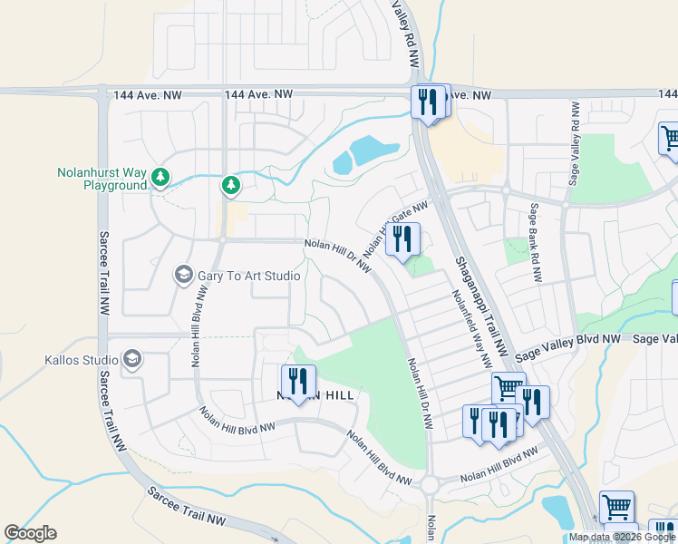 map of restaurants, bars, coffee shops, grocery stores, and more near in Calgary