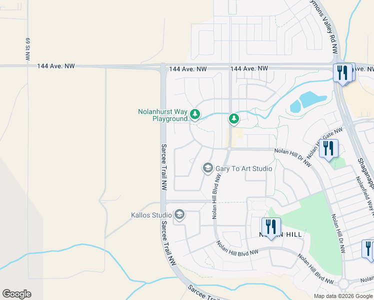 map of restaurants, bars, coffee shops, grocery stores, and more near in Calgary