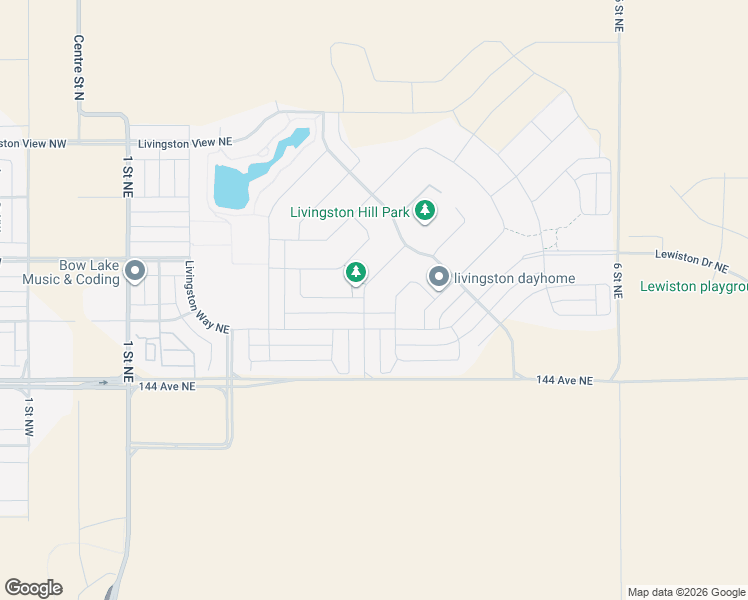 map of restaurants, bars, coffee shops, grocery stores, and more near 166 Howse Rise Northeast in Calgary
