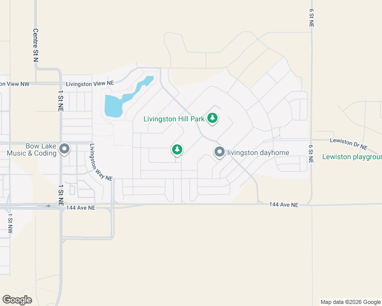 map of restaurants, bars, coffee shops, grocery stores, and more near 166 Howse Rise Northeast in Calgary