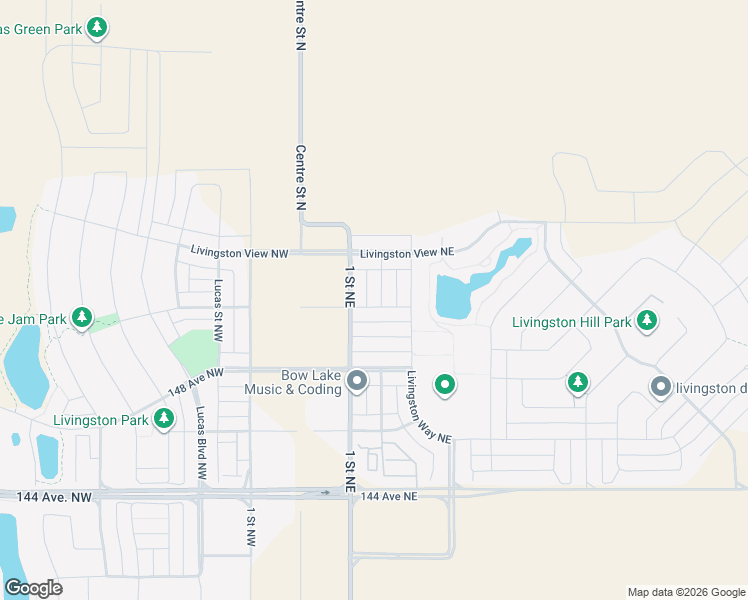 map of restaurants, bars, coffee shops, grocery stores, and more near 1476 Livingston Way Northeast in Balzac