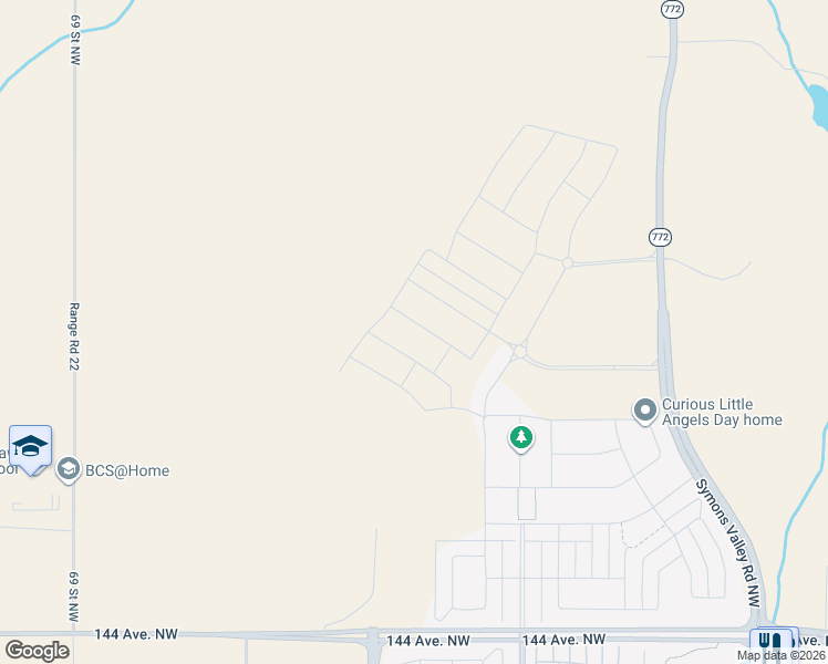 map of restaurants, bars, coffee shops, grocery stores, and more near 6455 144 Avenue Northwest in Calgary