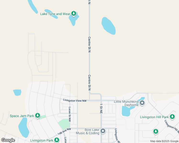 map of restaurants, bars, coffee shops, grocery stores, and more near Centre Street North in Balzac